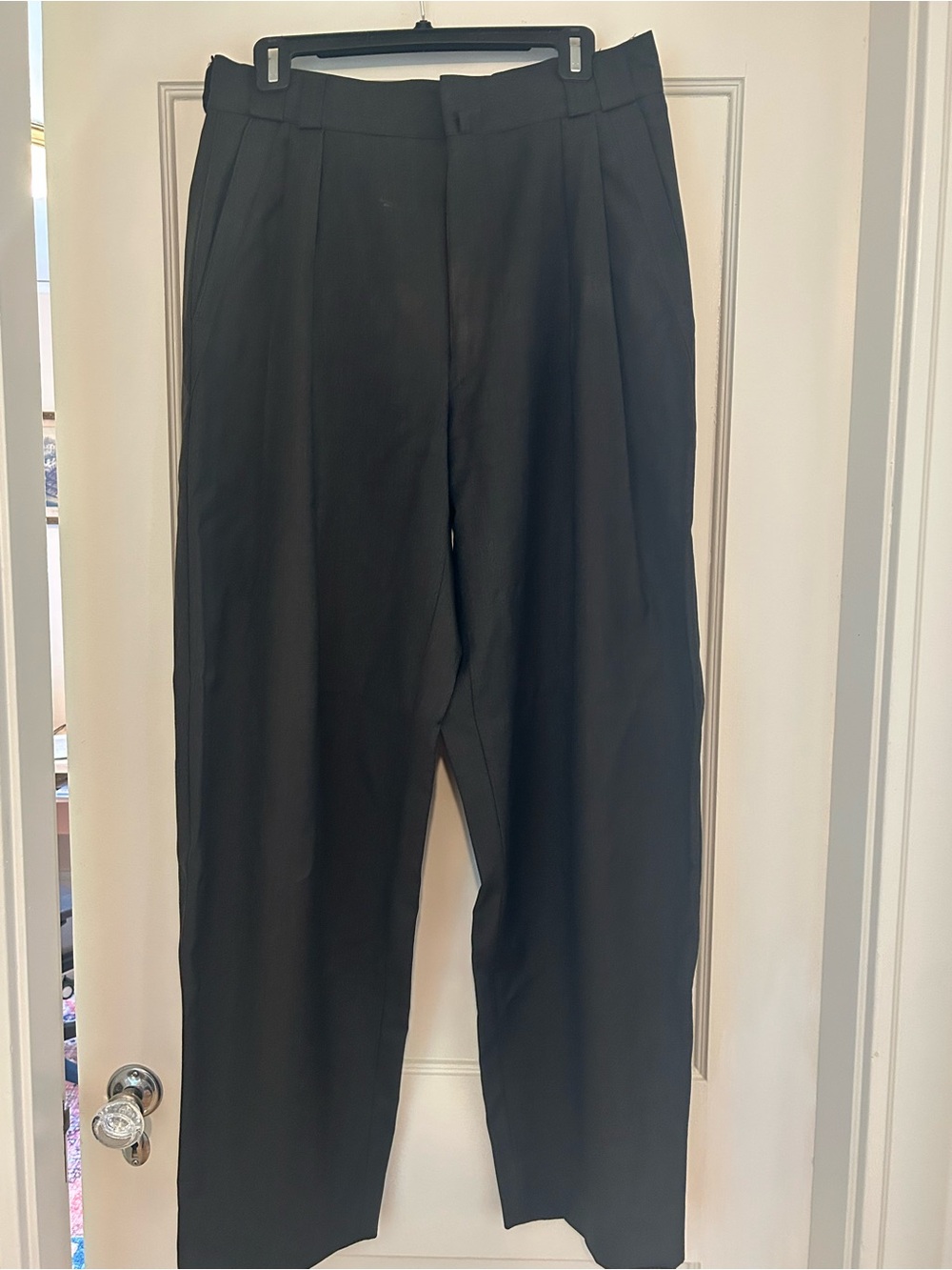 Versace Black Pleated Men's Dress Pants